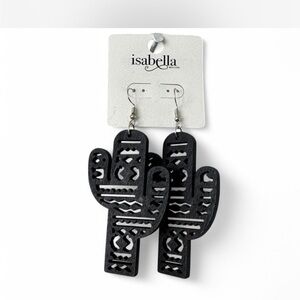 Black Cactus Earrings - Isabella - NEVER WORN